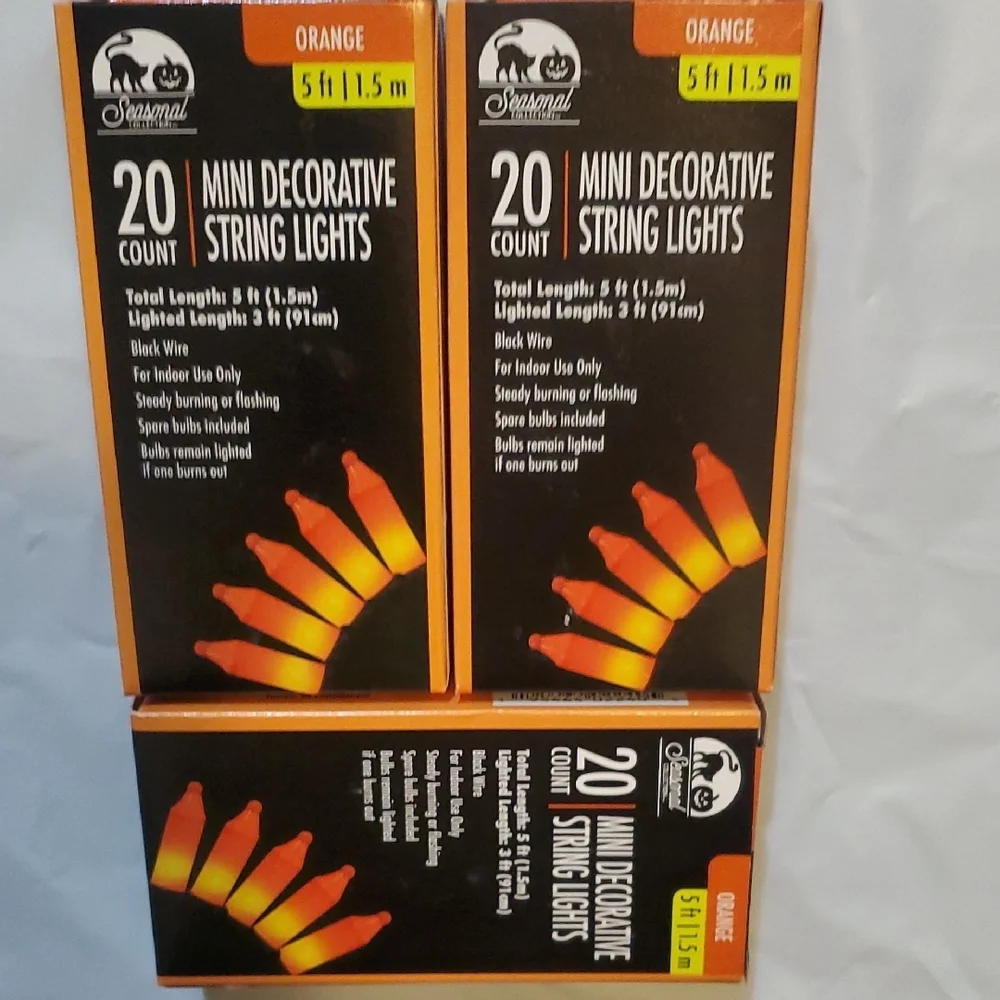 Mini Decorative String Lights - Orange